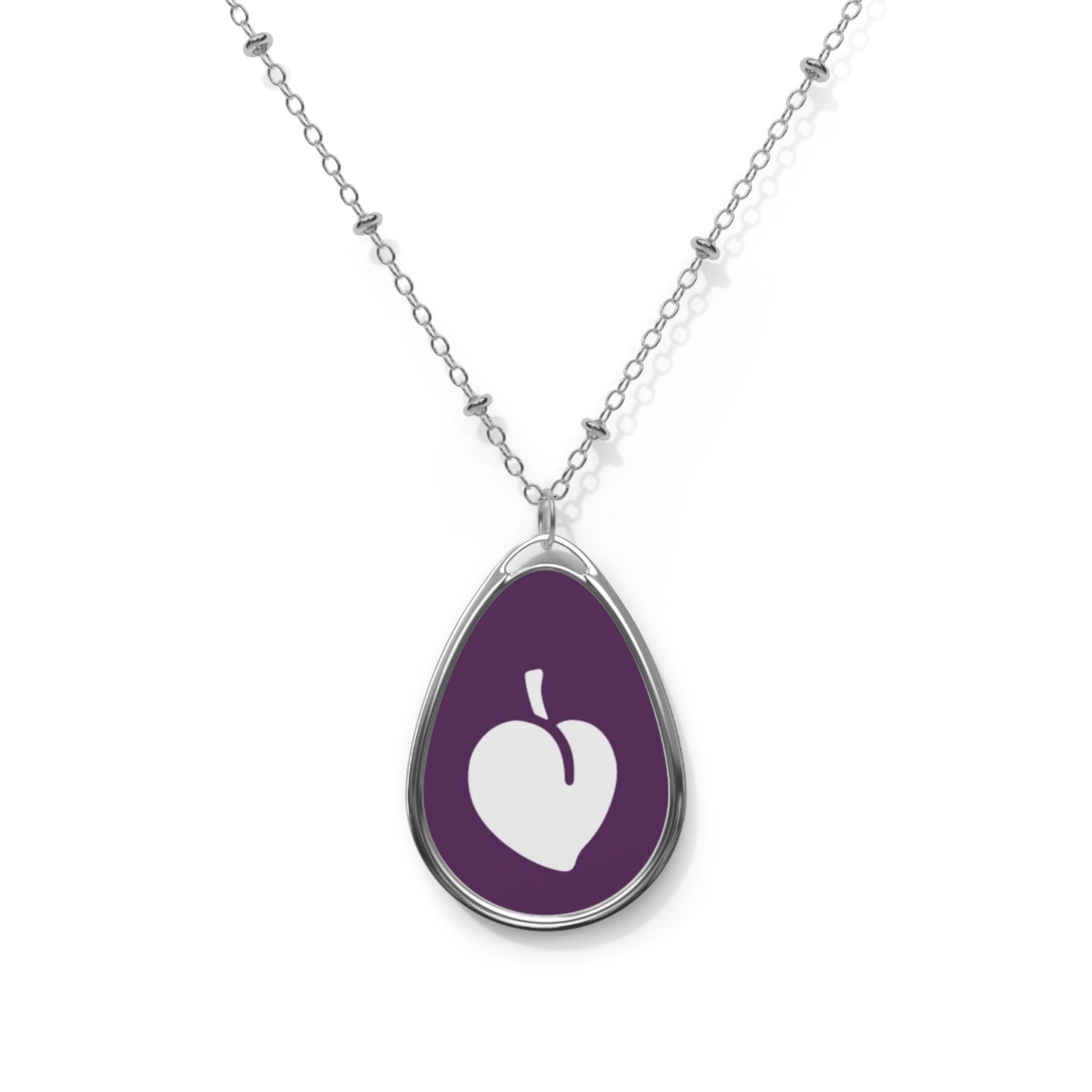 Heart-Shaped Oval Necklace - Elegant Jewelry Gift for Any Occasion