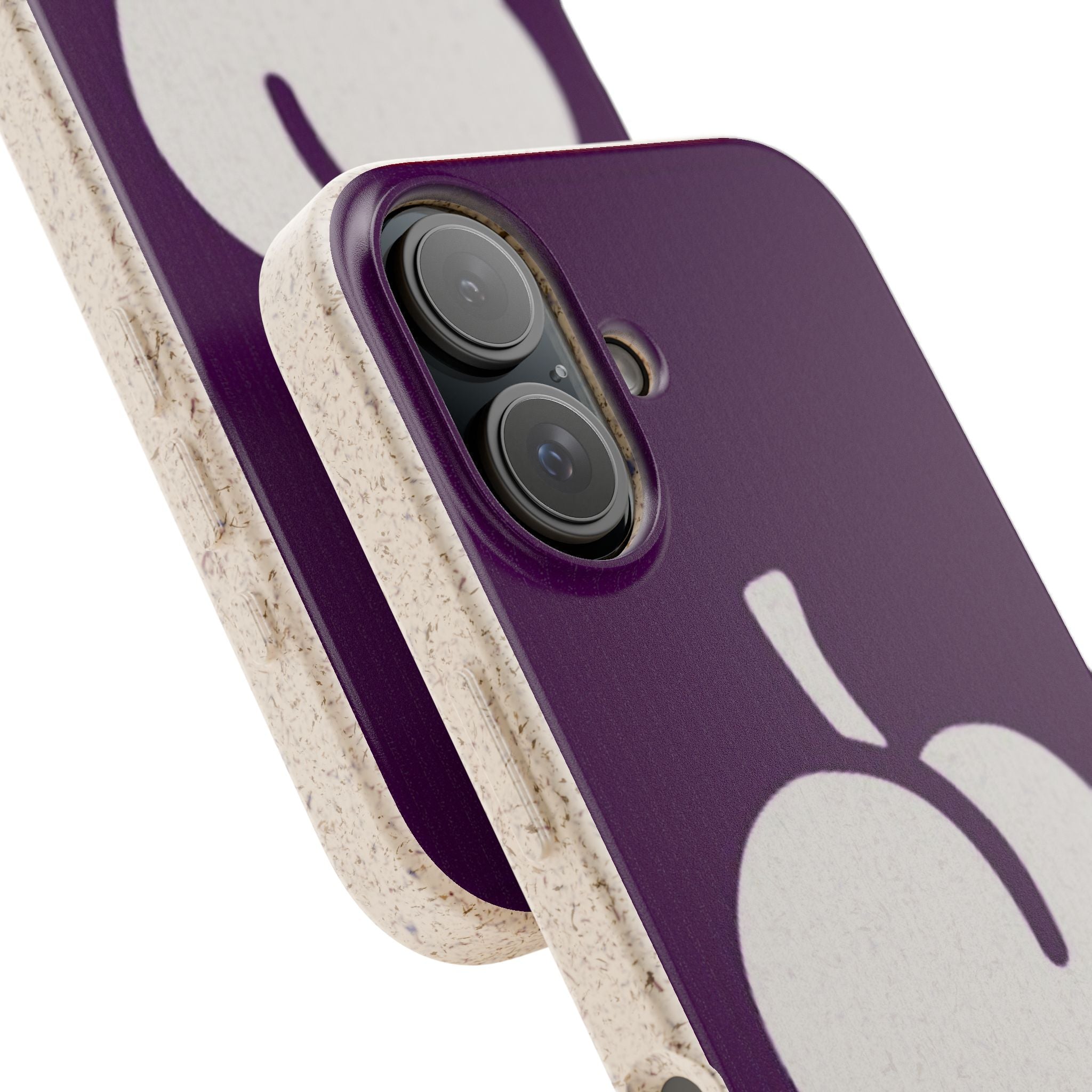 Eco-Friendly Biodegradable Phone Case with Plum Design